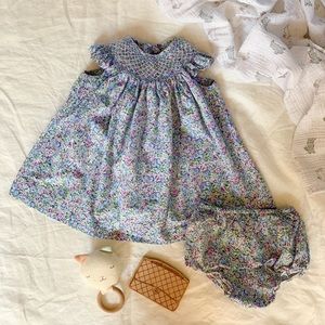 Liberty London Smocked Bishop Dress.